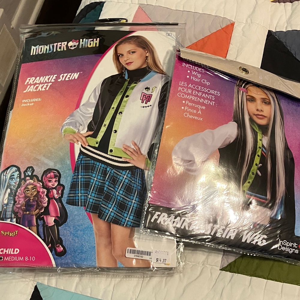 Spirit Monster High Frankie Stein Jacket and Wig Set